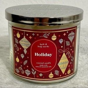 NEW Bath & Body Works Holiday Scented Candle Cinnamon Christmas Cloves Nutmeg